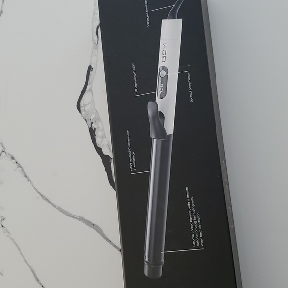 Gem 1 ¼" Ceramic Extended Barrel Curling Iron Dual Voltage NIB - Picture 10 of 12